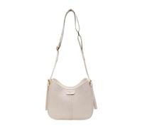 DYYEUAVT Retro Wide-Strap Women's Shoulder Bag Luxurious Versatile Crossbody Bag PU Fabric Shoulder Bag(White)