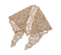 DYYEUAVT Sciarpa Hijab a triangolo ricamato in pizzo estivo sottile velo tinta unita scialle da donna spiaggia protezione solare traspirante(03)