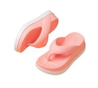 DYYEUAVT Women's Flip-flops Summer Outdoor And Indoor Thick-soled Sandals 5cm Increase Height Slippers For Beach(Pink,39-40)