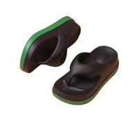 DYYEUAVT Women's Flip-flops Summer Outdoor And Indoor Thick-soled Sandals 5cm Increase Height Slippers For Beach(Black,39-40)