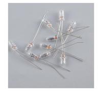 DYYK 10 pz Miniatura 0.07A 3mm 4mm 5mm 1.5V,3V,6V, 9V,12V, 24V Lampada Lampadina Edison Incandescente Filamento Riso (Size : 3mm 6V)