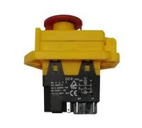 DZ-6 Interruttore a pulsante a 5 pin con coperchio di arresto di emergenza Interruttori elettromagnetici ON-OFF for attrezzature for macchine utensili AC 250V 15A