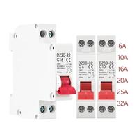 DZ30-32 DPN 1P+N Mini Interruttore Automatico MCB 6A 10A 16A 20A 25A 32A Montaggio Su Guida DIN Interruttore Pneumatico Domestico In Miniatura OEM Fai Da Te(20A)