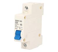 DZ47-63 C20 Interruttore Automatico a 1 Polo in Miniatura, Interruttore Automatico per Montaggio su Guida DIN 1P 230V/400V 20A MCB per Sistema di Distribuzione Illuminazione