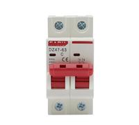 DZ47 Interruttore automatico bipolare 3A/6A/10A/16A/20A/32A/40A/50A/63A 400V Tipo C 35mm installazione su guida DIN potere di interruzione 6KA(40A)