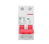 DZ47 Mini interruttore automatico MCB tipo C 1P 2P 3P 4P 3A-63A AC 230V 400V montaggio su guida DIN protezione da sovraccarico corto con capacità di interruzione(2P,32A)