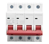 DZ47s 63Z 4P Circuit Breaker, DC 63A Miniature Circuit Breaker, DIN Mounted Low Voltage with Fast Tripping, Arc Extinguishing for Solar Photovoltaic,