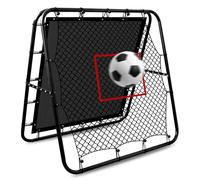 DZAEMOSIIE Rimbalzo per Calcio 100x100 cm, Double Face Rebounder Net Calcio con Obiettivo, Rete di allenamento regolabile con 6 angoli regolabili, anche per pallamano, tennis, pallavolo, baseball