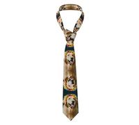 DZBDWZXH Cravatta sottile da uomo, motivo Golden Retriever, cravatta alla moda per abiti, per lavoro, matrimonio, ufficio, feste