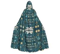 DZBDWZXH Mantello con cappuccio stampato a tema scienza dei cartoni animati per adulti unisex, mantello spesso con cappuccio per feste di Halloween e costume di Natale