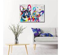 DZCPP-HongYu stampa su tela 60x80 cm frameless colorato bulldog francese poster pittura astratta stampa bulldog immagine per il bagno camera dei bambini decorazione della parete