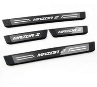 dzggs 4 Pezzi Acciaio Inox Battitacco per Mazda 2 Hybrid Hatchback (2022-), Auto Acciaio Inox Adesivi Soglia Anti-Usura Antiscivolo Kick Plates Styling Accessor,B