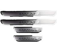 dzggs 4 Pezzi Acciaio Inox Battitacco per Mazda 3 2020-2024, Auto Acciaio Inox Adesivi Soglia Anti-Usura Antiscivolo Kick Plates Styling Accessor,B