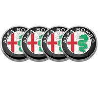 dzggs 4 Pezzi Coprimozzi Auto per Alfa Romeo Giulietta 2010-2020 60mm, Impermeabile Resistente all'Usura Antipolvere Coprimozzo Coperture Coprimozzo Centrale Rim Sostituzione,A