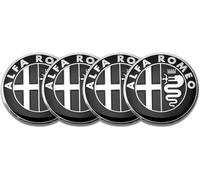 dzggs 4 Pezzi Coprimozzi Auto per Alfa Romeo Giulietta 2010-2020 60mm, Impermeabile Resistente all'Usura Antipolvere Coprimozzo Coperture Coprimozzo Centrale Rim Sostituzione,C