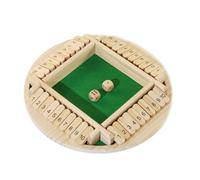 DZHCBNE 1 gioco Shut The Box, 1-6 giocatori, gioco da tavolo in legno, giochi di matematica per famiglia, classico in legno, 12 dadi chiusi la scatola, giochi per feste, riunioni, aule, case, adulti
