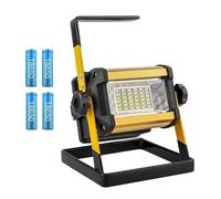 DZHHBSPQ Proiettore a LED per Esterni, riflettore per Esterni Impermeabile da 100 W, proiettore Esterno a LED, faretto RGB, Faro di Ricerca Ricaricabile Tramite Batteria 6 * 18650, faretti su