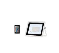 DZHHBSPQ Proiettore LED RGB di Ultima Generazione da 30W, 50W e 100W, faretto RGB per Esterni, IP68, Luce LED da Parete con Telecomando - Proiettore LED (2 Pezzi, Guscio Bianco_30W)