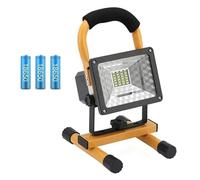 DZHHBSPQ Proiettori per Esterni, riflettore per Esterni Impermeabile da 100 W, proiettore Esterno a LED, faretto RGB, proiettore Ricaricabile con Batteria 6 * 18650, per piazzale, Cortile, ga