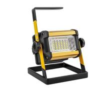 DZHHBSPQ Proiettori per Esterni, riflettore per Esterni Impermeabile da 100 W, proiettore Esterno a LED, faretto RGB, proiettore Ricaricabile con Batteria 6 * 18650, per piazzale, Cortile, ga