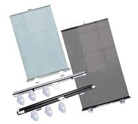 DZHTUF Tende Portatili dell'oscuramento,Tendine temporanee d'Argento del Sole,a Rullo Oscurante con Ventosa,Parasole dell'ufficio,Visiera Solare ritrattabile Nero,0.5x1.25m(1.64 * 4.1ft)-Black