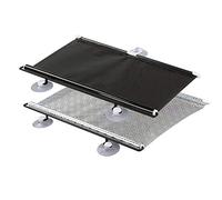 DZHTUF Tende Portatili dell'oscuramento,Tendine temporanee d'Argento del Sole,a Rullo Oscurante con Ventosa,Parasole dell'ufficio,Visiera Solare ritrattabile Nero,0.4x1.25m(1.31 * 4.1ft)-Silver