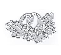 DzIxY Dies di taglio in metallo anello nuziale retrò per la produzione di carte kit in gola per cuscinetti per scrabum della macchina per le tasche di stoccaggio