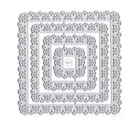 DzIxY Fustelle quadrate in pizzo cavo per timbri trasparenti e fustelle per tagliare in metallo set per la creazione di biglietti Scrapbooking forniture di carta guarnizioni tasche di stoccaggio