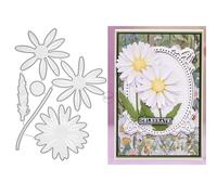 DzIxY Patchwork Daisy Flowers Fustelle in Metallo per la Creazione di Biglietti Kit Goffratura Carta Die Cuts Set Scrapbook Stencil Forniture Modelli di Macchina