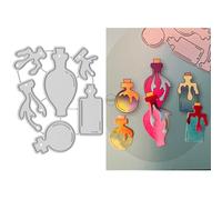 DzIxY Patchwork Halloween Pozione Magica Bottiglia di Metallo Fustelle di Taglio per la Carta Kit Goffratura Carta Die Cuts Set Scrapbook Stencil Forniture Modelli di Macchina