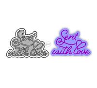 DzIxY Shadow English Word Sent with Love Fustelle da taglio in metallo per la creazione di biglietti Kit goffratura carta Die Cuts Set Scrapbook Stencil Forniture Modelli Macchina