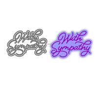 DzIxY Shadow English Words with Sympathy Fustelle da taglio in metallo per la creazione di biglietti Kit goffratura Carta Die Cuts Set Scrapbook Stencil Forniture Modelli Macchina