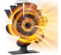 DZKKIUR Ventilatore per Stufa a Legna 6 Pale Ventilatore Effetto Termoelettrico Non Parlare Protezione dal Surriscaldamento Uso Pratico
