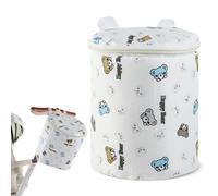 Dzmuero Borsa Manubrio Bici, Cestino Bici Bambino con Cinghie di Fissaggio, Staccabile, per Ragazzi e Ragazze, Borsa Bici Anteriore per Monopattino, Auto Senza Pedali (bianco)