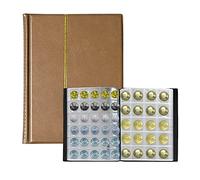 Dzmuero Porta Monete Collezionisti Raccoglitore Monete Collezione Monete Raccoglitore 10 Pagine Possono Contenere 250 Monete 1 Pz (Marrone)