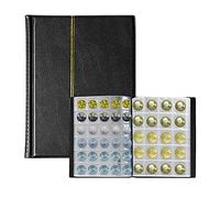 Dzmuero Raccoglitore numismatico Raccoglitore moneta numismatica 10 pagine possono memorizzare 250 pezzi per la visualizzazione 1 pezzi (nero)