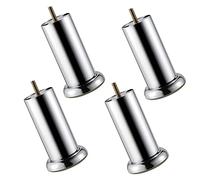 DZNDM0EVT Gambe for Mobili In Ferro Cromato | Armadio da cucina for divani letto color argento da 8 cm: 4 bulloni M8 in ferro cromato, 400 kg, viti