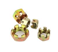 DZNDM0EVT Hexagon Slotted Nut Confezione da 2 Dadi esagonali scanalati for mozzo Ruota e Biella, Misure Multiple(M10)