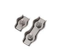 DZNDM0EVT Wire Rope Clamp Morsetto for Fune Metallica, Confezione da 10 Pezzi M2-M5 in Acciaio Inossidabile Simplex Duplex(Duplex-M4)