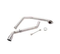 DZNEFYUP Marmitta Scarico Motocicletta Moto Collegamento di Scarico Centrale Anteriore Tubo Fuga Marmitta 51MM per Y&amaha FZS150 FZS 150(Un)