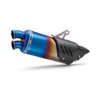 DZNEFYUP Marmitta Scarico Motocicletta per Z900 Z400 ER-6N ER 6N Z 400 900 Moto Doppio Foro Tubo di Scarico Fuga Punta Silenziatore(B)