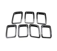 DZNEFYUP Per Jeep Per Compass 2017 2018 2019 7 Pezzi Auto Griglia Anteriore Inserti Paraurti Protezioni Griglia Telaio Copertura Trim Griglie anteriori del radiatore