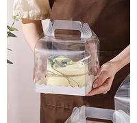 DZOZO 10 scatole per dolci trasparenti in plastica quadrata da 12,7 cm, per dolci, cioccolatini, dessert