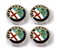 DZPFDC 4 Pezzi Coprimozzi per Alfa Romeo 159 SportWagon 2006-2011, Coprimozzi Auto con Logo,Coprimozzi Ruote,Copricerchi,Impermeabile Antipolvere Accessori,A-56MM