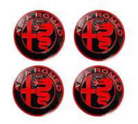 DZPFDC 4 Pezzi Coprimozzi per Alfa Romeo 159 SportWagon 2006-2011, Coprimozzi Auto con Logo,Coprimozzi Ruote,Copricerchi,Impermeabile Antipolvere Accessori,C-60MM