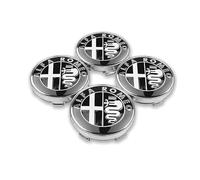 DZPFDC 4 Pezzi Coprimozzi per Alfa Romeo 159 SportWagon 2006-2011, Coprimozzi Auto con Logo,Coprimozzi Ruote,Copricerchi,Impermeabile Antipolvere Accessori,B-60MM