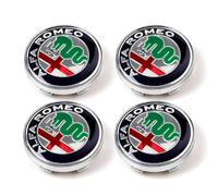 DZPFDC 4 Pezzi Coprimozzi per Alfa Romeo Tonale 60MM,coprimozzo,Coprimozzo Ruota,Accessorio Decorativo,Copricerchi Tappi,Auto Coprimozzi, Auto Decorativo Accessori,A