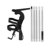 DzpKrka Barra di prolunga per bombolette spray, 1,6/2/2,40 m, regolabile con angolo, prolunga per bombole spray, adattatore di collegamento con telescopica per telaio della porta, trattamento di