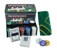DzpKrka Gioco di gettoni da poker, set di chip per Texas Hold 'Em - multifunzionali resistenti per giochi di feste a casa viaggi