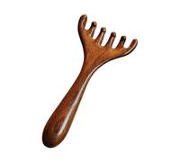 DzpKrka Pettine per capelli con corna di cervo, 2 pezzi pettine in legno di sandalo, massaggiatore per cuoio capelluto e cuoio capelluto, massaggio portatile, levigante Dee-r Antle-r, ergonomico